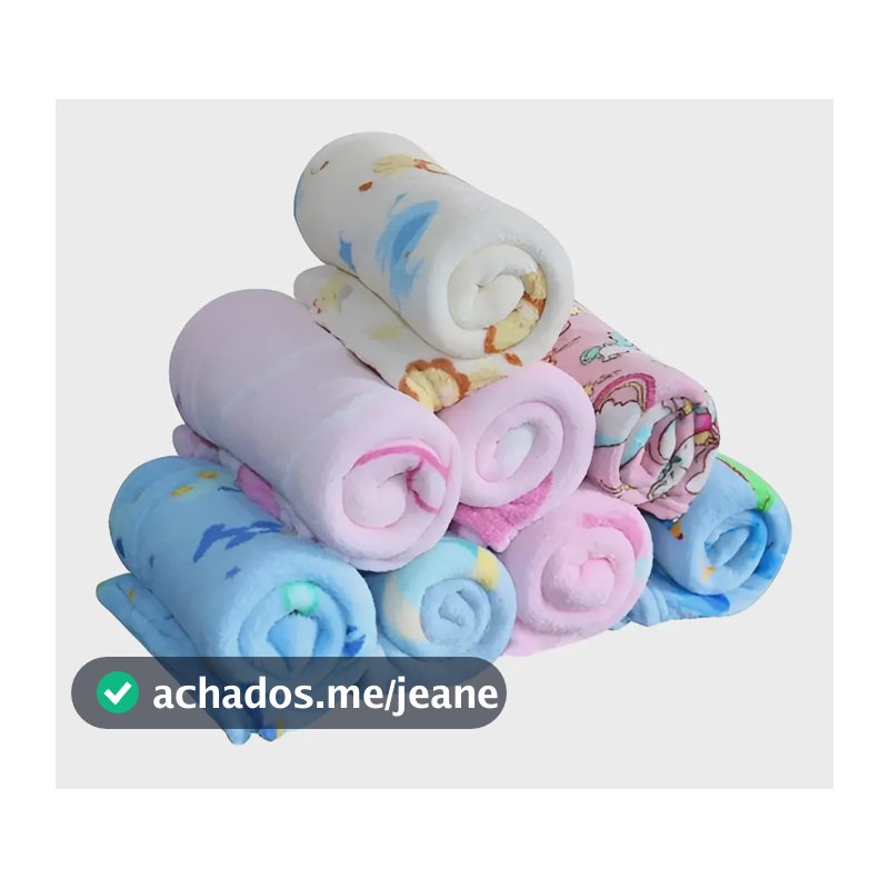 Kit 3 Mantas Cobertor Microfibra Infantil Bebê Estampada Cor Menina