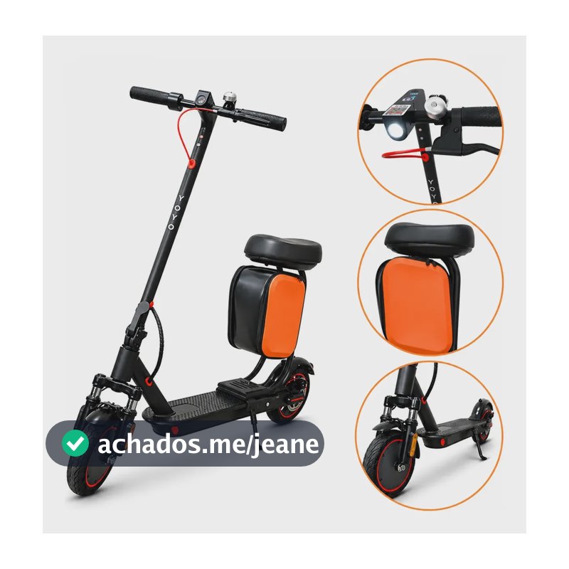 Patinete Elétrico Yoyo V01 Plus 36v 7.8ah Assento Removível Laranja