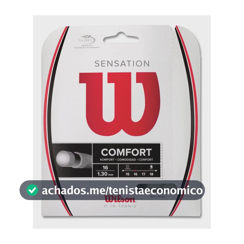 Corda Wilson Sensation Comfort 16 1.30mm - Cartela Lacrada Cor Branco Espessura 1.3 Mm