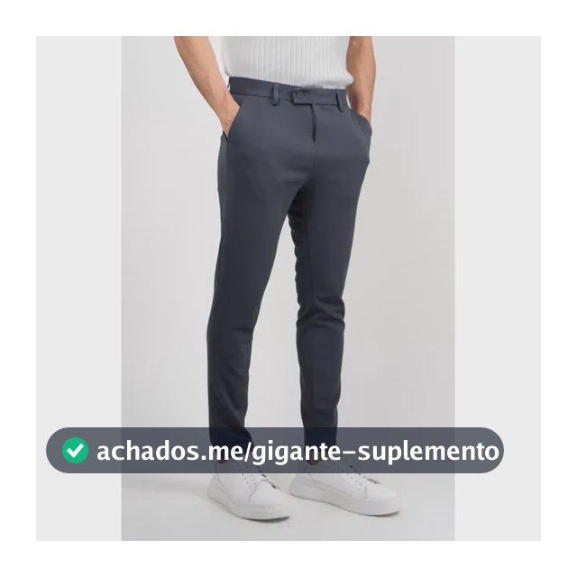 Calça Social Alfaiataria Masculina Malha Elastano Stretch
