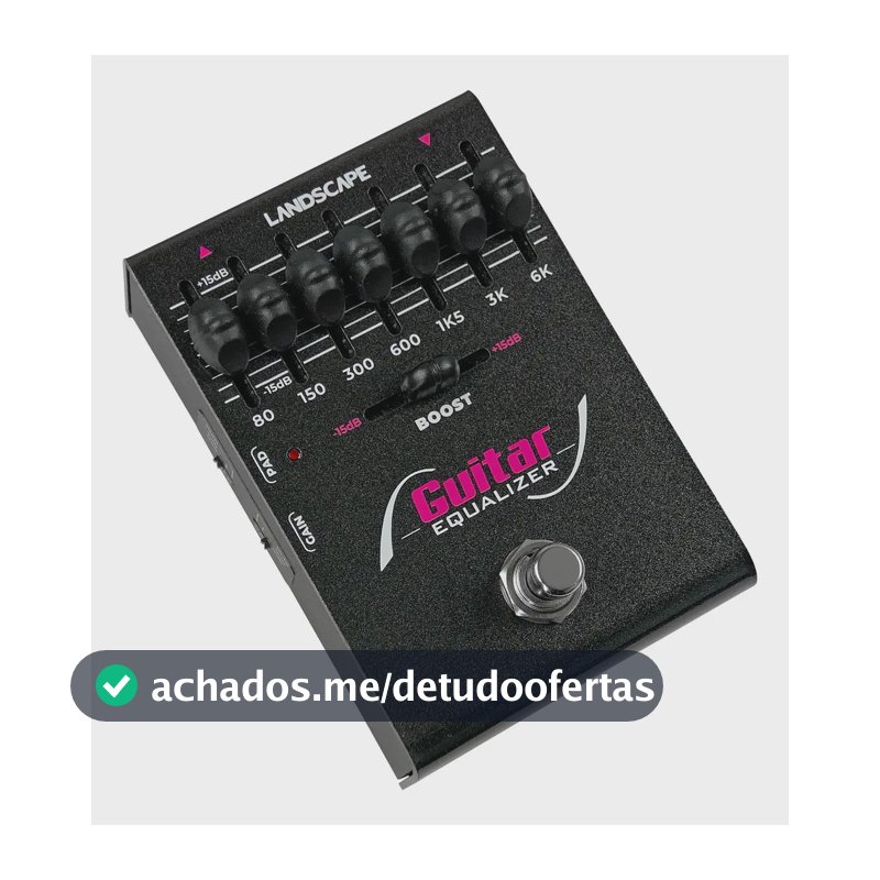Pedal Equalizador Landscape GEQ2 para Guitarra e Violão Cinza
