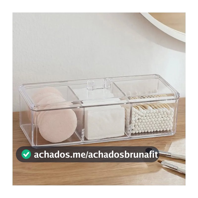 Porta Algodão Cotonete Organizador Acrílico Porta Remédios Transparente