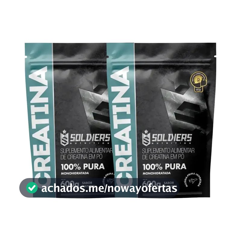 Creatina Soldiers Nutrition em pó Sem sabor x 1.2kg 2 un