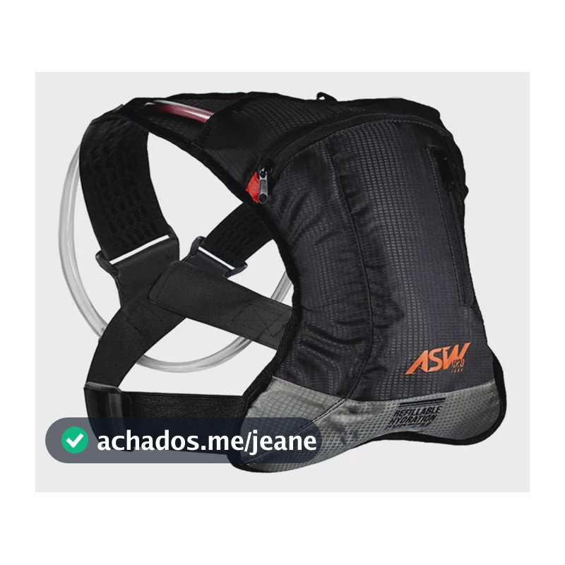 Mochila Hidratação Cross Bike Asw Tank Lite Chumbo Laranja