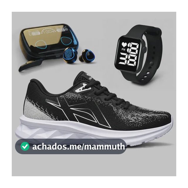 Kit Tênis Masculino Academia Esporte Treino + Fone + Relógio