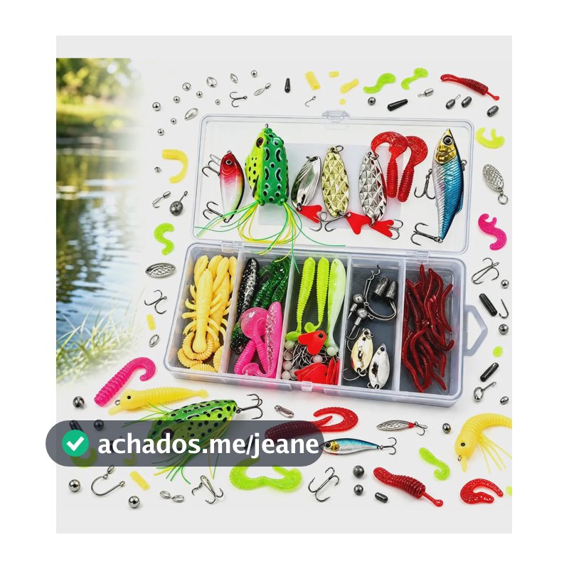 Kit 117 Peças Iscas De Pesca Composto Para Tucunaré Traíra