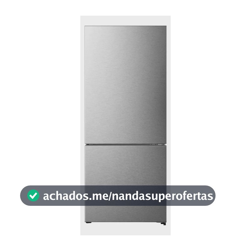 Geladeira Hisense Inverse Inox 417l Inverter Frost Free Rb422p3esa1 110v Prateado 127v