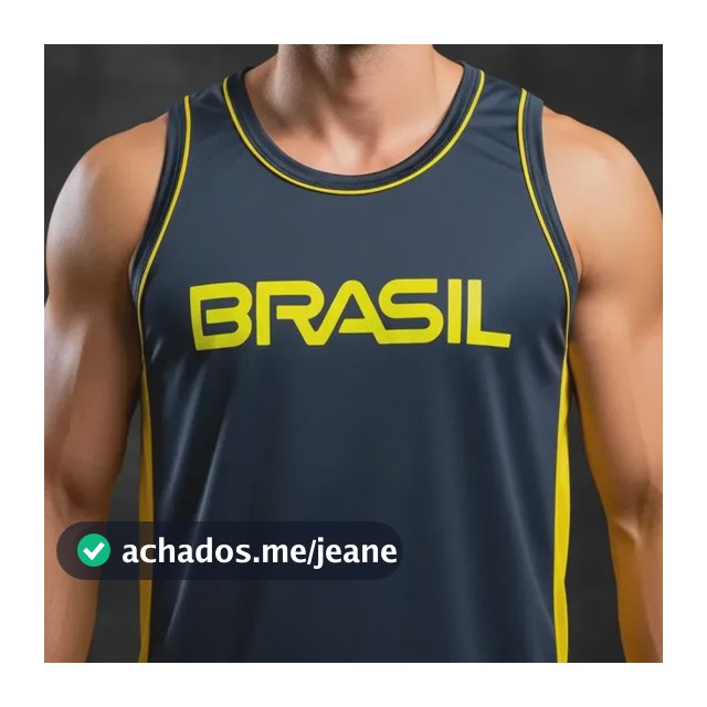 Regata Masculina Dry Fit Brasil Camiseta Fitness Esportiva