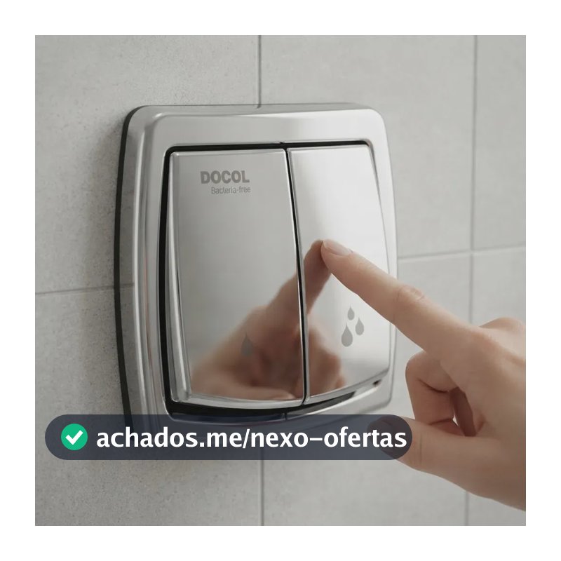Acabamento Cromado Docol Salvágua Box Válvula Descarga 3/6 Litros