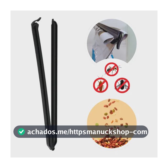 Lacre Big Pet Fecho Para Saco De Ração Da Pet Games Com 50cm Lisa Preto
