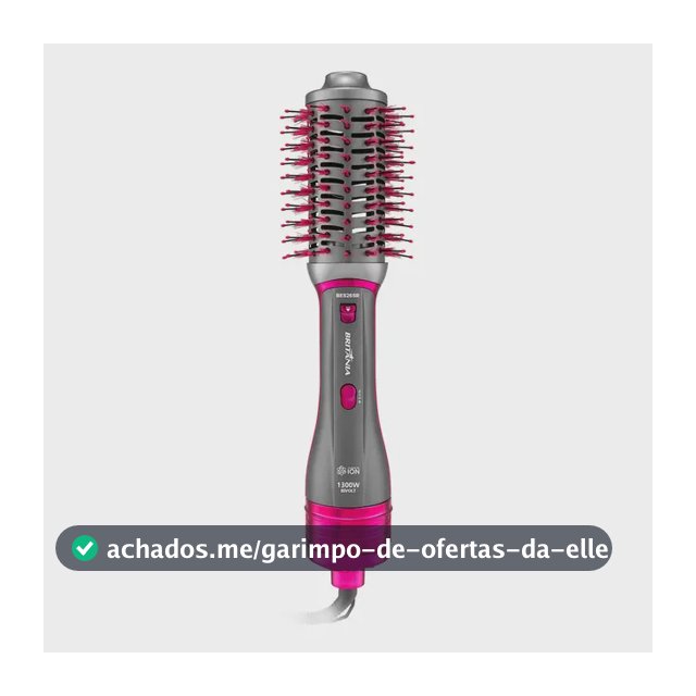 Escova Secadora Britânia 4 em 1 Cerâmica 1300W BES26SR Bivolt