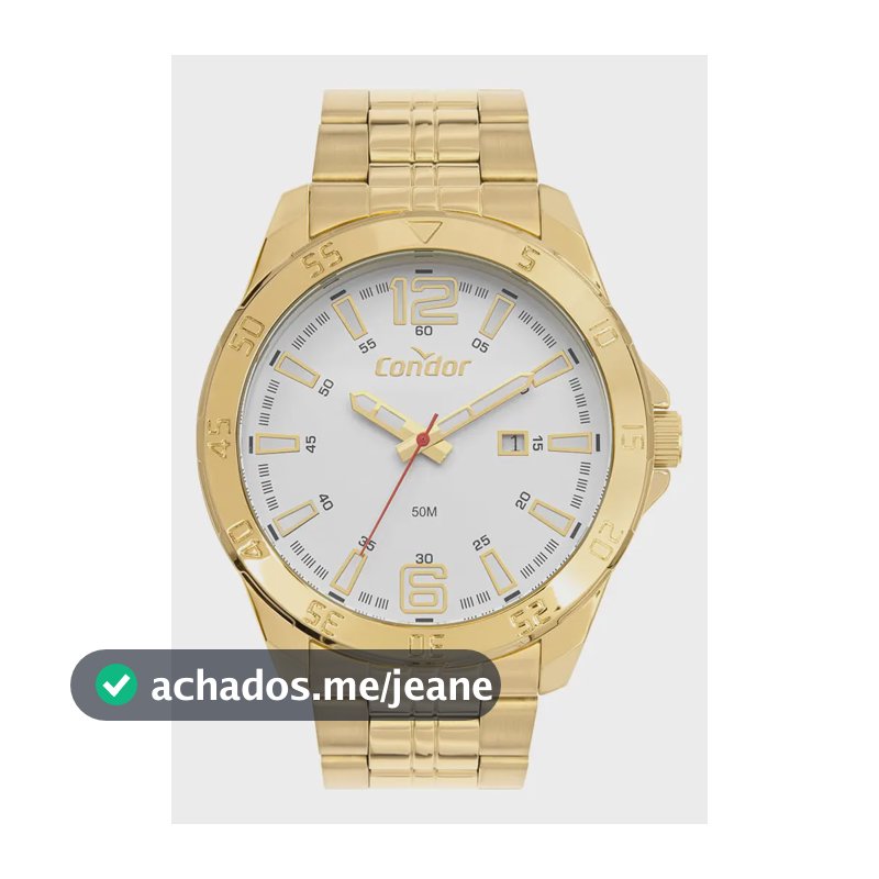 Relógio Condor Masculino Drive Dourado - Co2115ncg/4k Prata Dourado Dourado