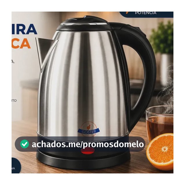 Chaleira Elétrica Gostei! 1,8l 1000w Prata Desligamento Automático