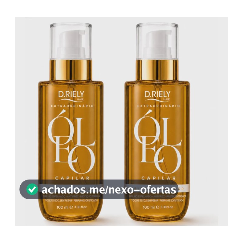 Óleo Extraordinário D.riely Hair  Tratamento Capilar, Brilh 2x 100 Ml  Kit Econômico