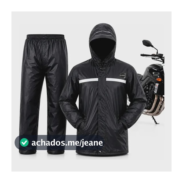 Capa De Chuva M Motoqueiro Impermeável Motoboy Reforçada
