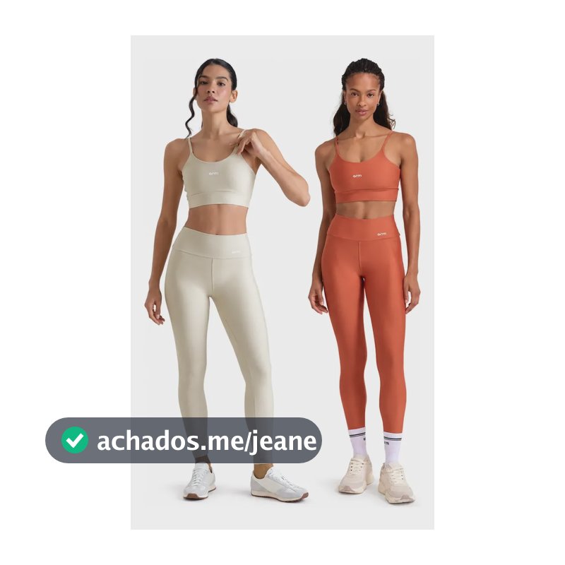 Conjunto Academia Feminino Top E Calça Legging Cintura Alta Aveia / Terracota M