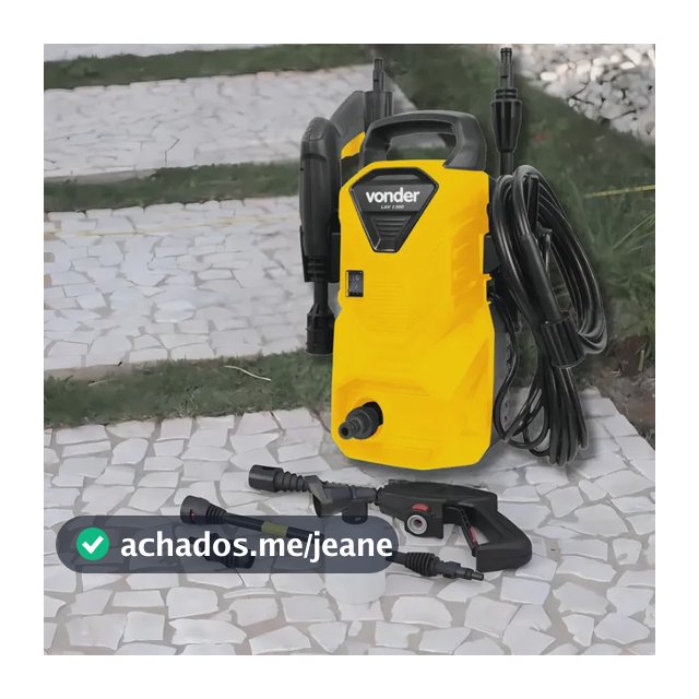 Lavadora de alta pressão Vonder Leve LAV1300 amarela e preta de 1200W