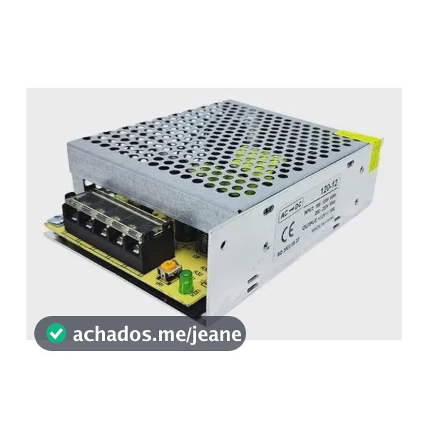 Fonte Chaveada Power Supply 12V 10A 120W Bivolt Com Proteção