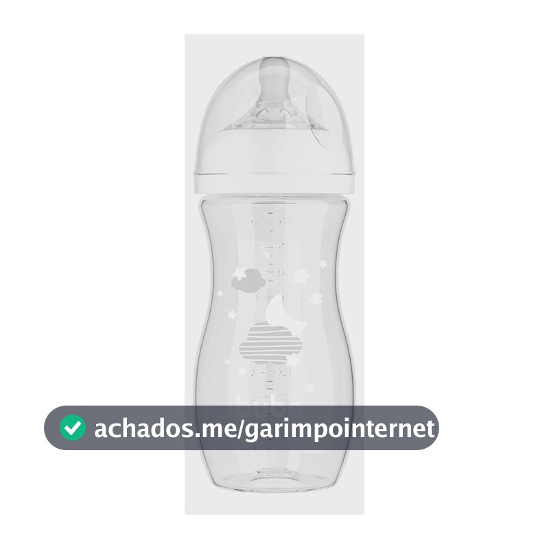Buba, Mamadeira Easy Flow Nuvem 330ml Anticólica - Branco