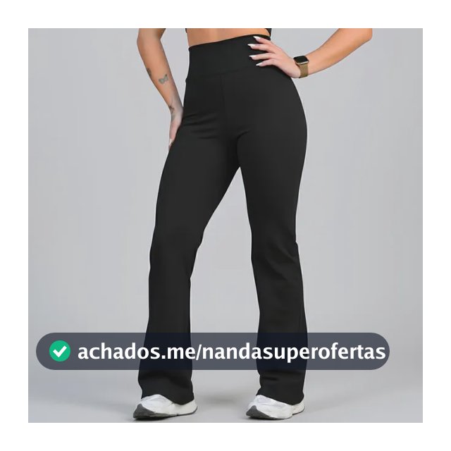 Calça Legging Leg Flare Zero Transparência Grossa Academia