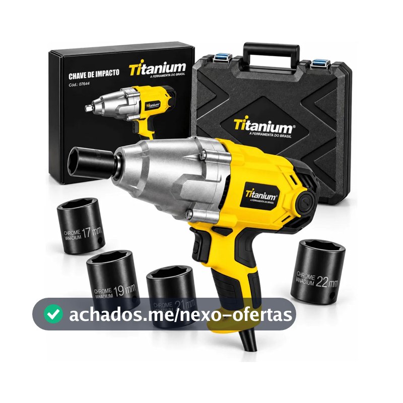 Chave De Impacto Elétrica 1/2" 900w Profissional Titanium Platina
