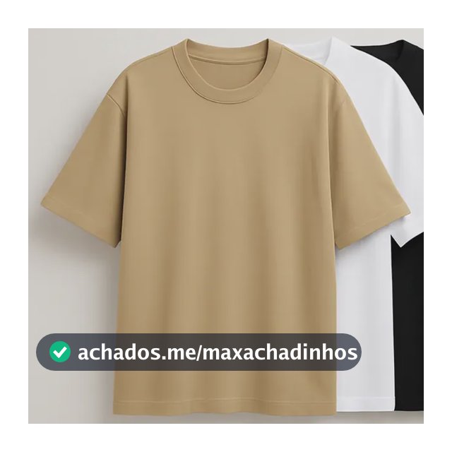 Kit 3 Oversized Masculina Stretwear Básica Lisa Premium