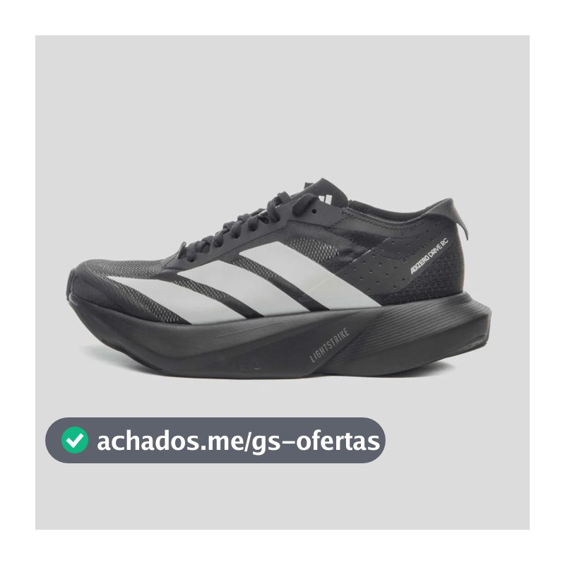 Tênis Masculino Adizero Drive Rc adidas Preto Liso 41 Br