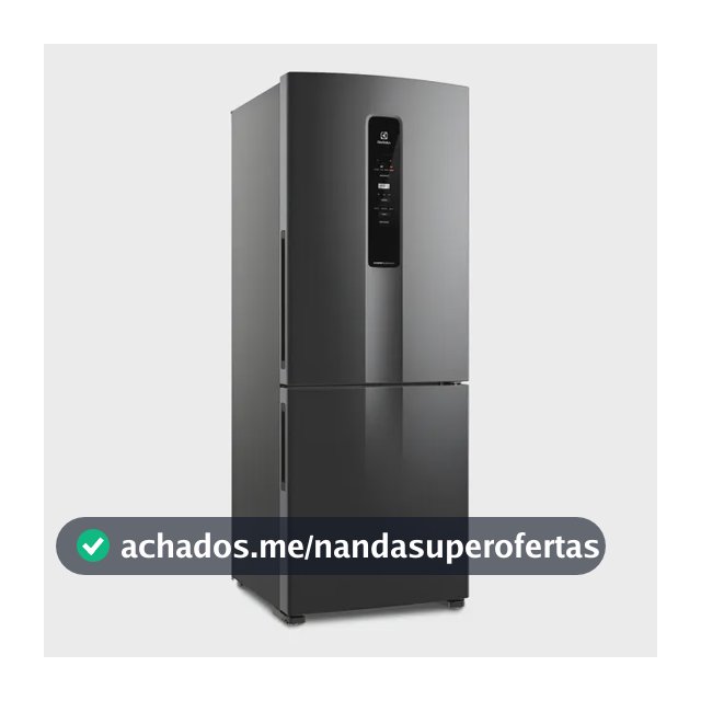 Geladeira Electrolux Frost Free Inverter 490L com AutoSense Inverse Black Inox Look (IB7B)