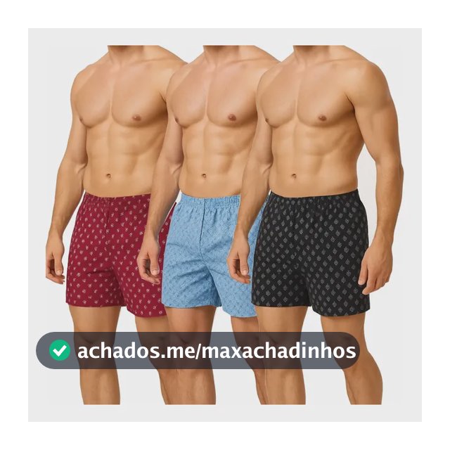 Kit 3 Pijamas Samba Canção Short Bermuda Masculino Cordoba
