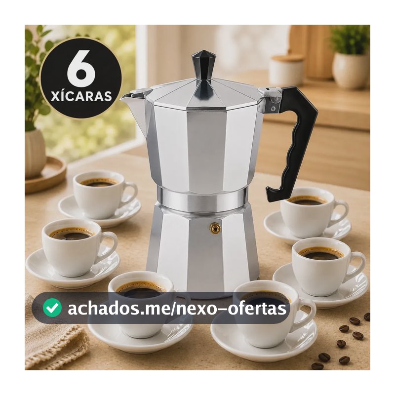 Cafeteira Italiana Moka Alumínio 6 Xícaras Café Expresso Espresso Para Fogão Manual Tradicional Resistente 300 Ml Casa Premium Sólar