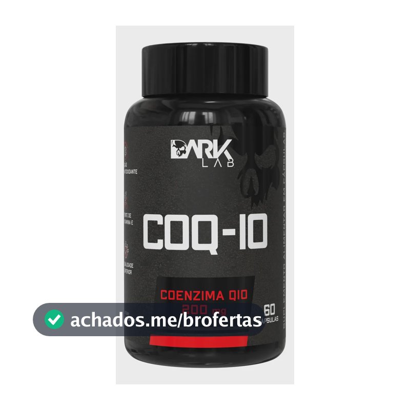 Coenzima Q10 200mg Por Porção 60 Cápsulas Dark Lab Sem Sabor