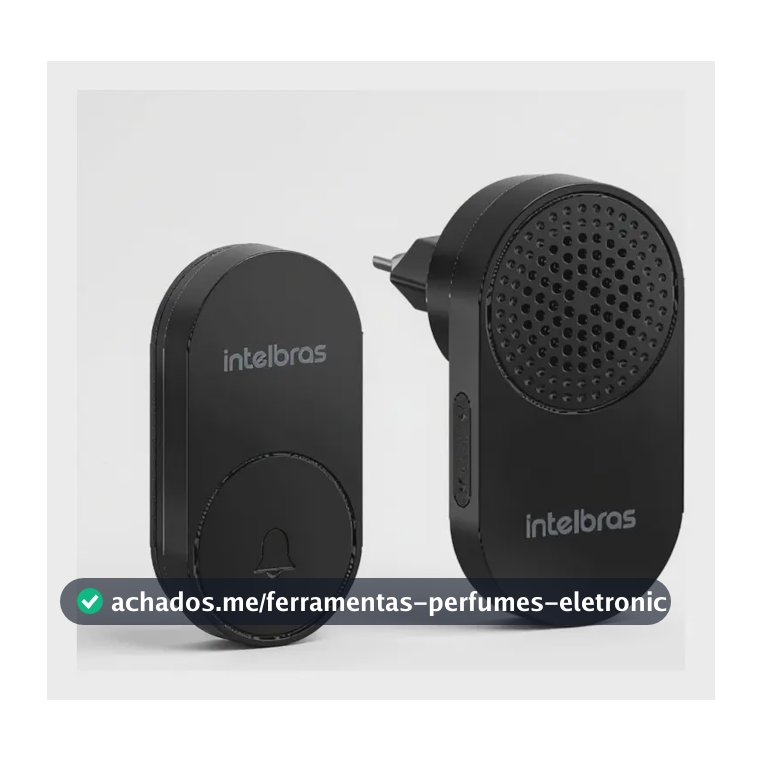 Campainha Intelbras Cik 102 Sem Fio Não Precisa De Bateria ! Preto