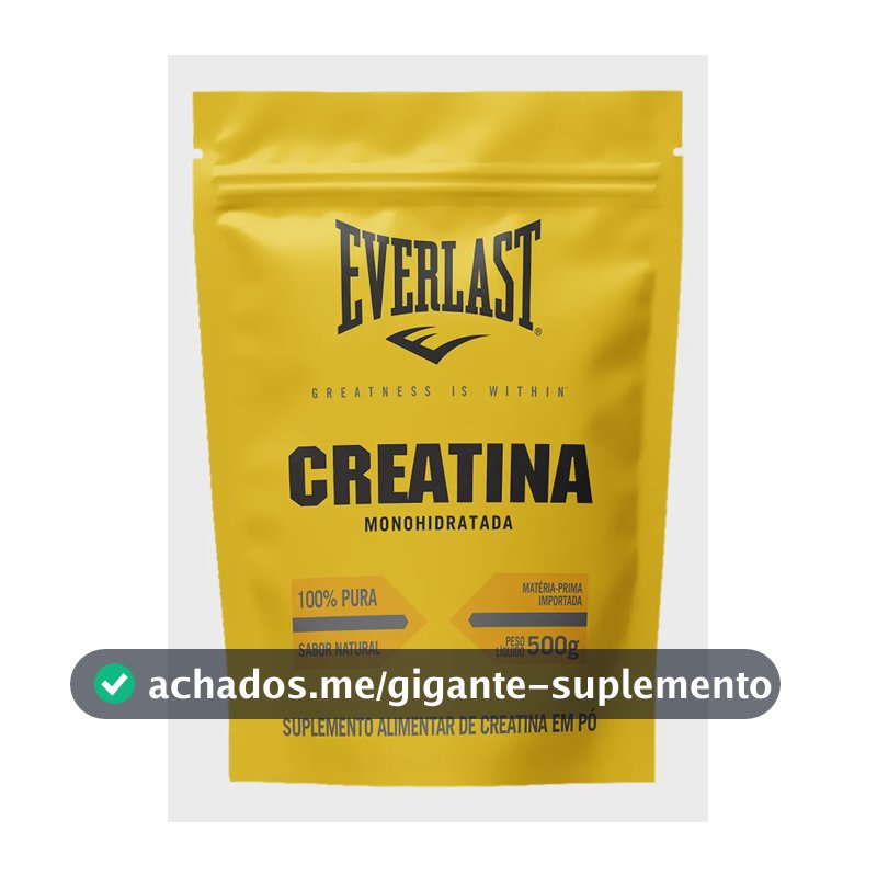 Creatina Monohidratada 500g 100% Pura - Everlast