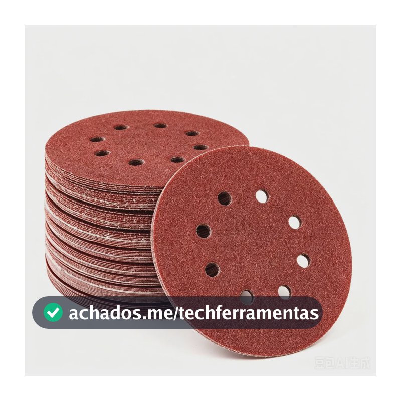 Kit 76pcs Disco De Lixa Velcro 5 Pol 125mm 8 Furos Para Lixadeira Roto Orbital Com Grãos Sortidos