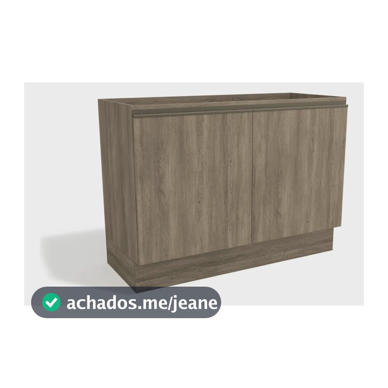 Balcão de Pia p/ Cozinha 1,2m Maxxi Kappesberg G745 Nogal