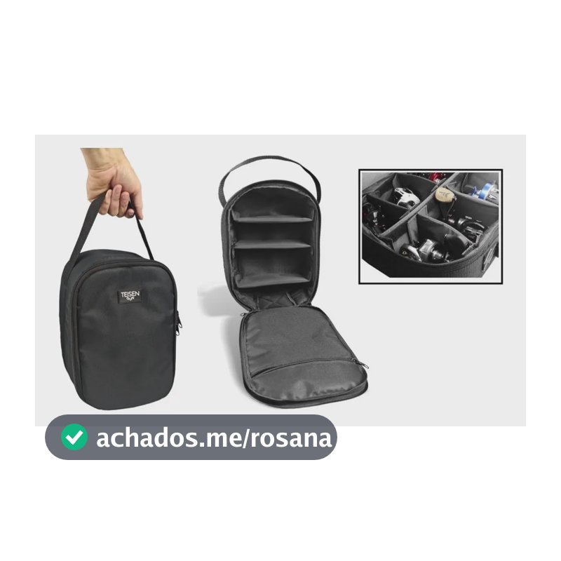 Bolsa Maleta Porta Carretilha Teisen com 4 Divisórias para Pesca Preta