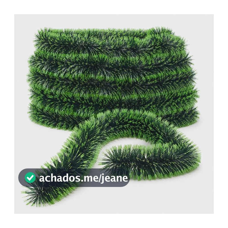 Kit 20 Metros Festao Verde Enfeite Natal Decoracao Cheio Luxo Papai Noel 9cm Varal Natalino Grosso 10 Unidades
