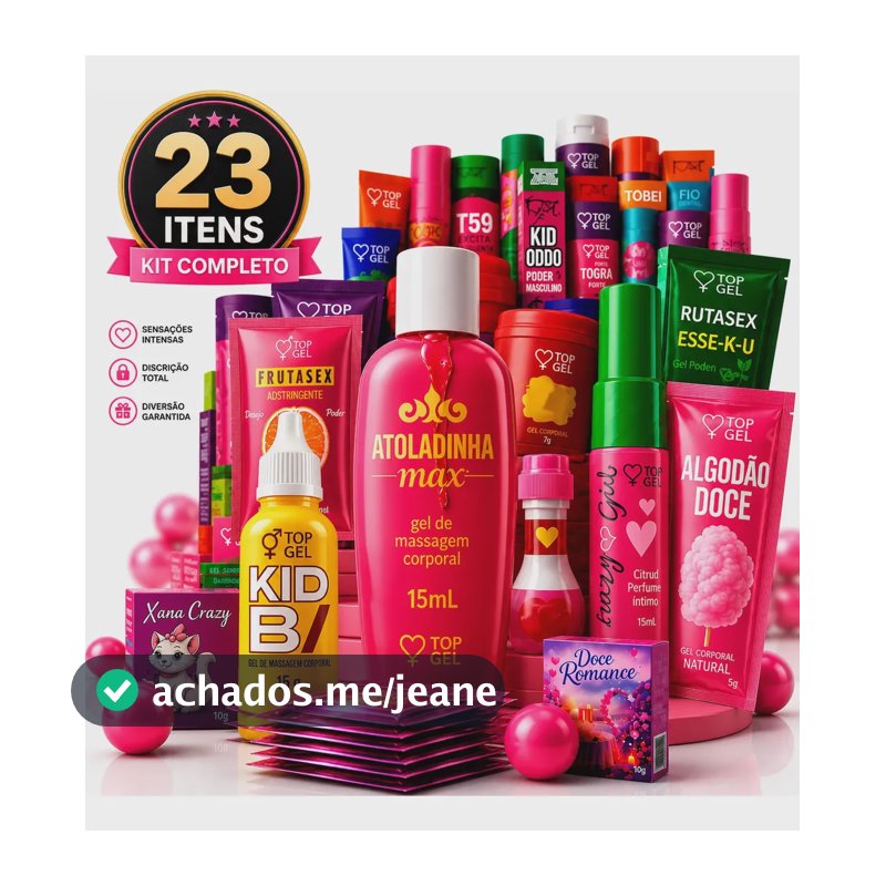 Kit 23 Lubrificante Variados Gel Casal Atacado +brinde Extra Neutro