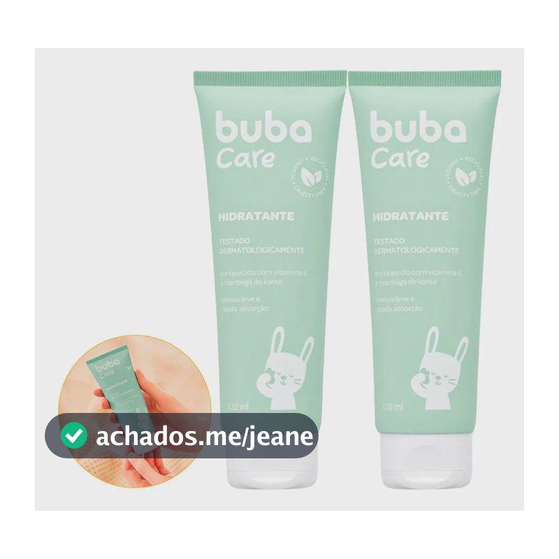 Kit 2 Creme Hidratante Infantil Buba 120ml Para Bebês
