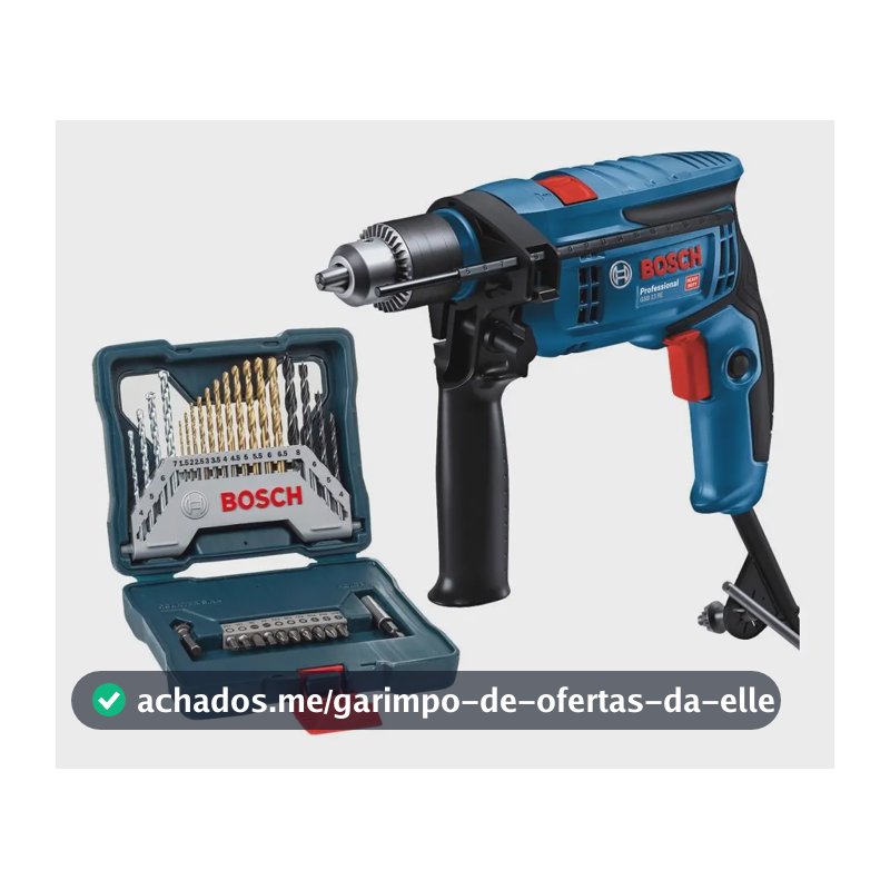 Furadeira De Impacto 13 Re Com Estojo 30 Peças Bosch