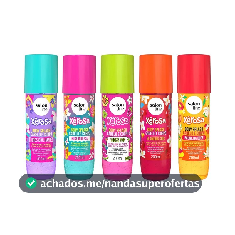 Kit Perfumação Com 5 Body Splash Salon Line