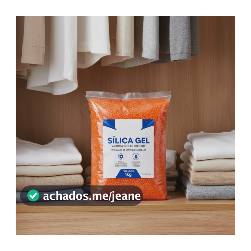 Sílica Gel Dessecante Premium 1kg Laranja