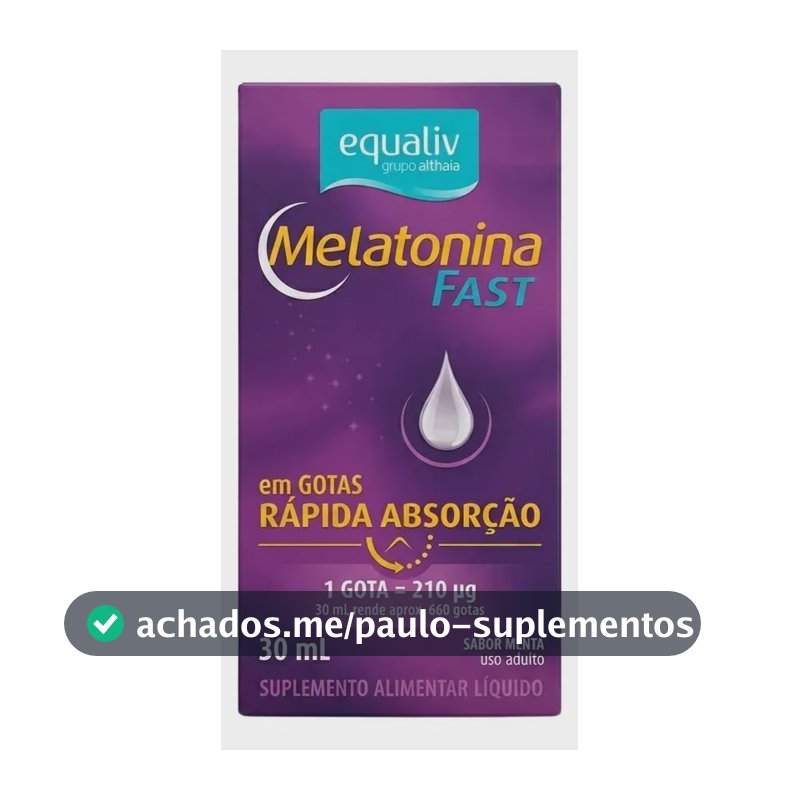 Melatonina Fast 30ml (210mcg) Equaliv Sabor Menta