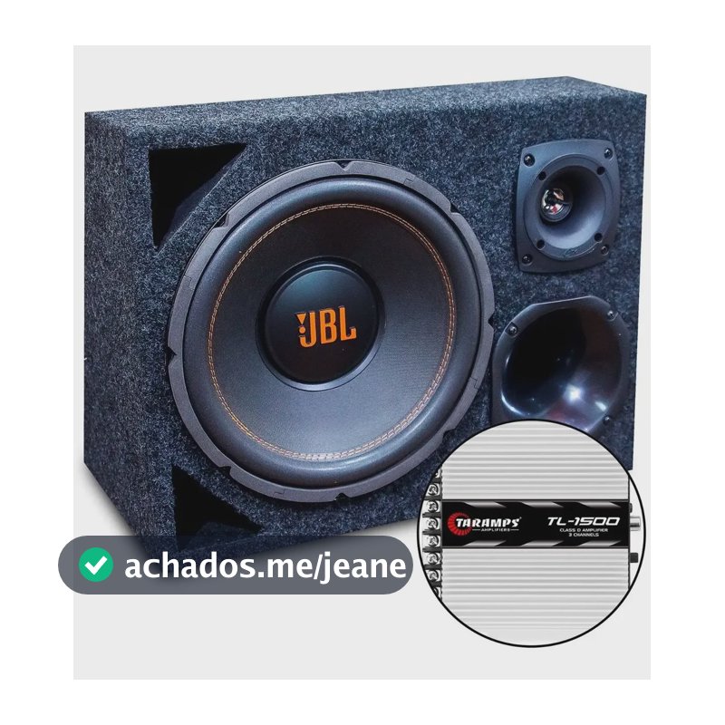 Caixa Trio Som Completa Sub 12 Jbl Selenium + Modulo Taramps