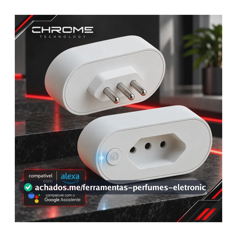 Kit 2 Tomada Inteligente Compatível Com Alexa Google Home Tuya Smart Life Wi-fi Bivolt Com Monitor De Consumo Automação Residencial Smart Plug 110V 220V Bivolt