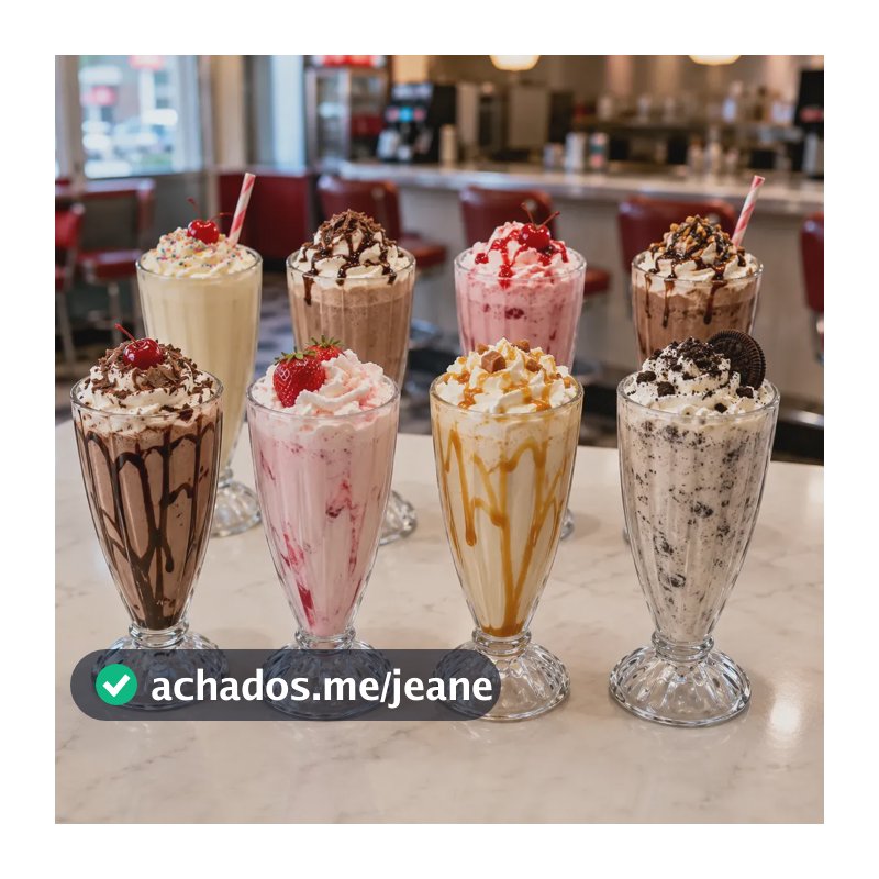 Kit 8 Taças De Vidro 330ml Milkshake Sobremesa Sorvete Transparente