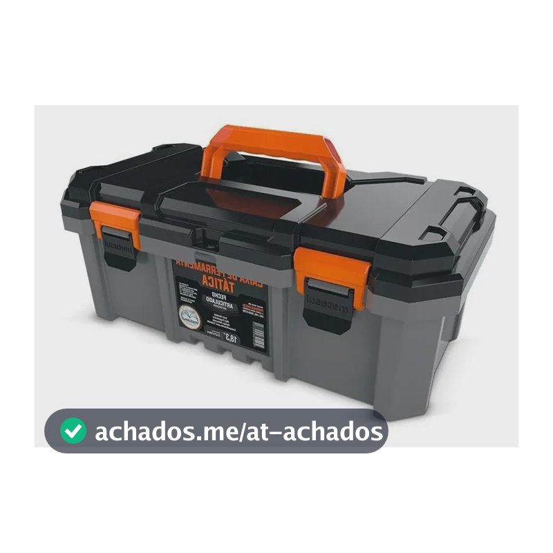 Caixa De Ferramentas Tática Cinza 18,3 Polegadas Metasul
