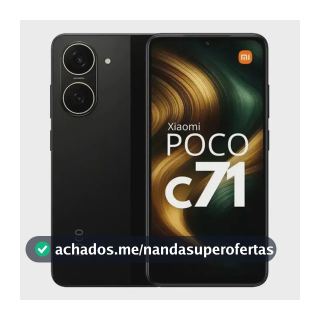 Capa Xiaomi Celular Poco C71 -  Dual Sim 128gb 4gb Ram Preto