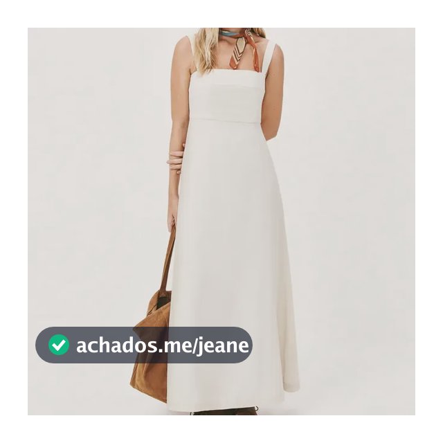 Vestido Midi Evasê Alças Médias Rústico Com Linho Hering