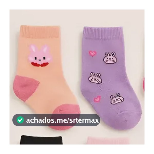 Kit 12 Pares Meias Infantil Cano Alto Premium Macia C/ Nfe Menina Sortidas 2 A 4 Anos